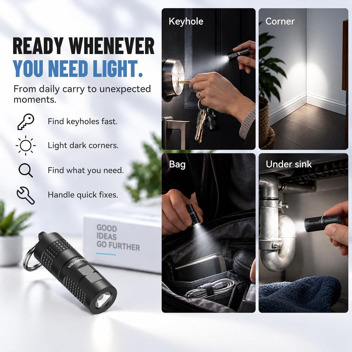 Guardtier G71 EDC Keychain Flashlight