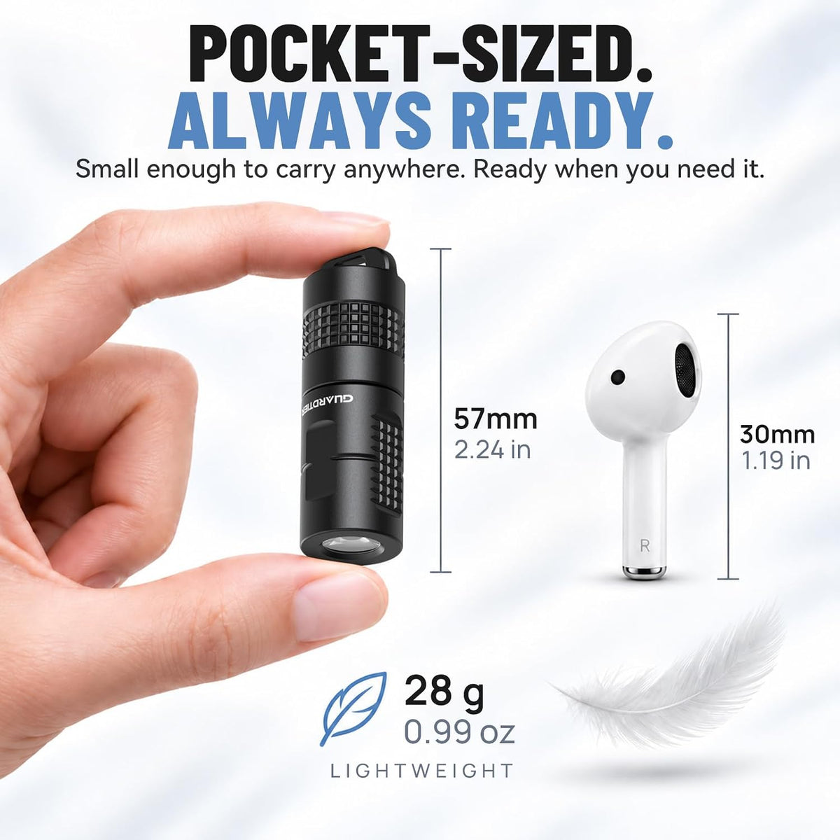 Guardtier G71 EDC Keychain Flashlight