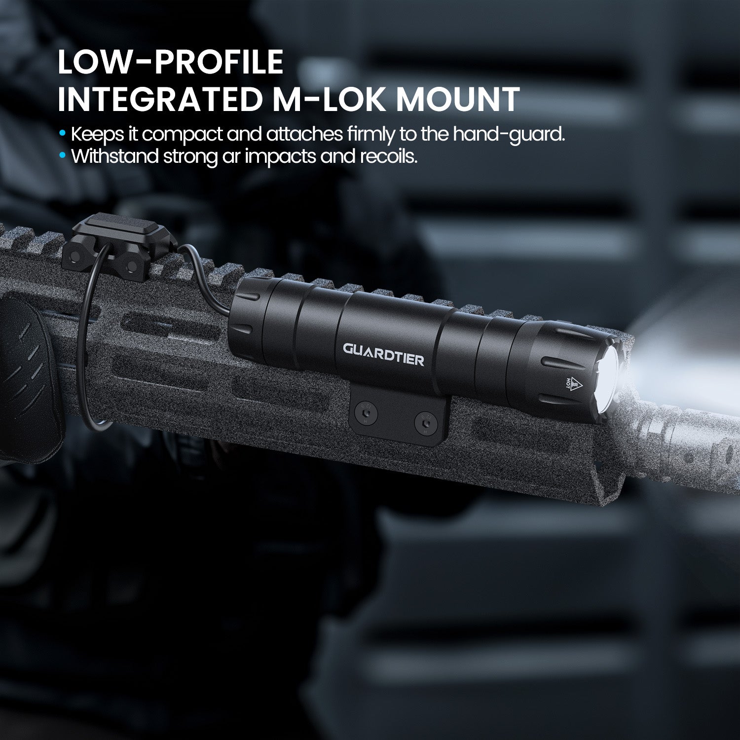 Guardtier M105 3000 Lumens Mlok Light with Pressure Switch