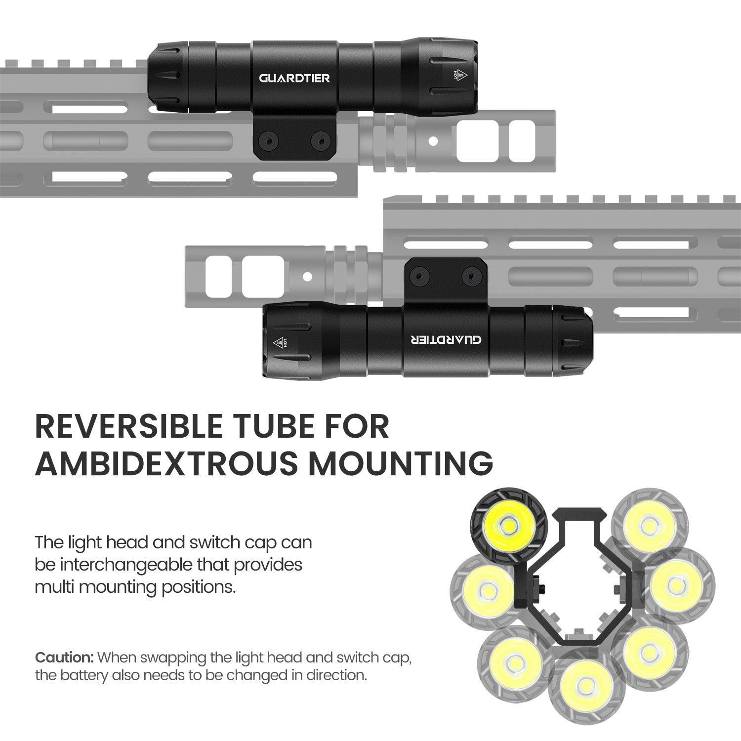 Guardtier M105 3000 Lumens Mlok Light with Pressure Switch