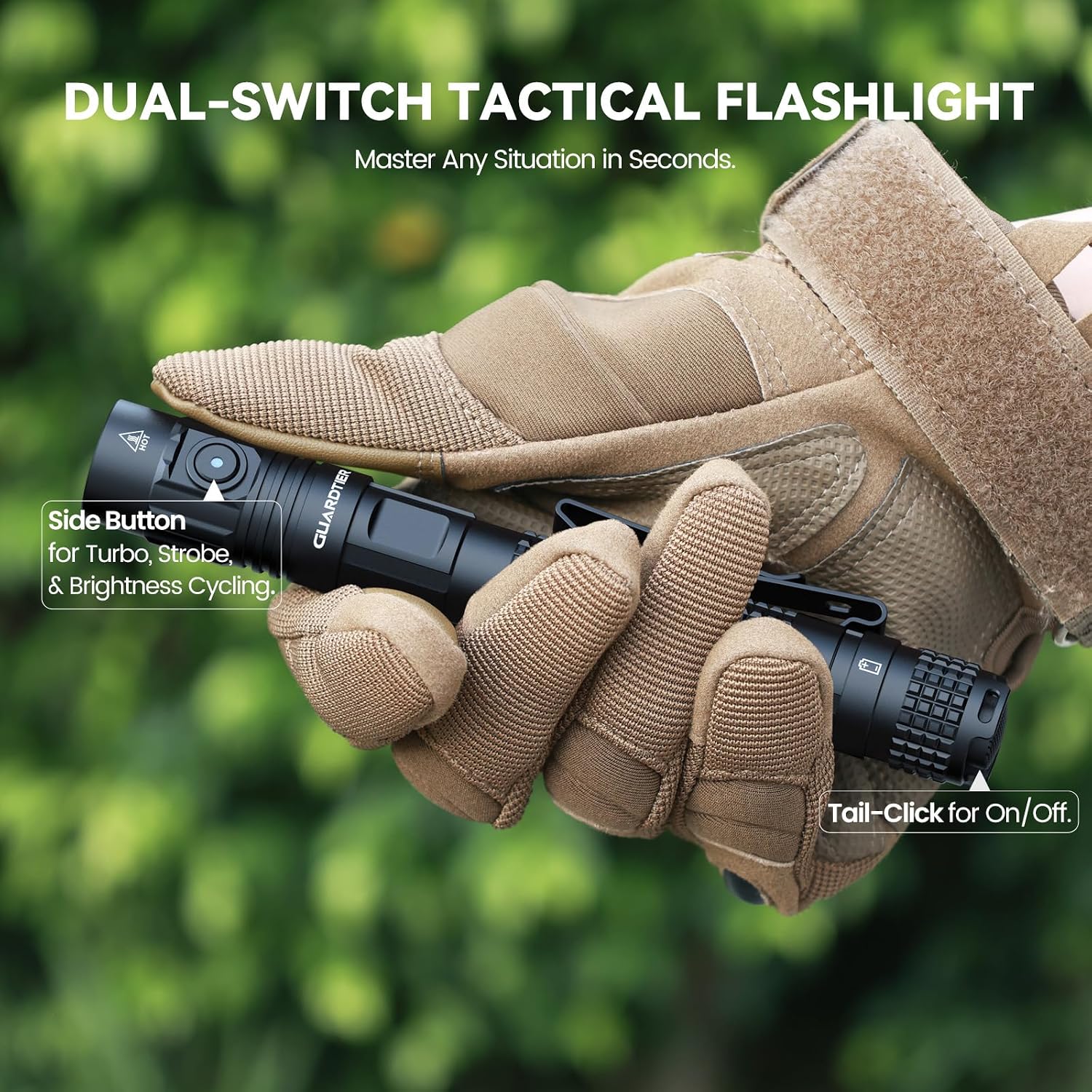 Guardtier ML70 Rechargeable Flashlight 1500 Lumens